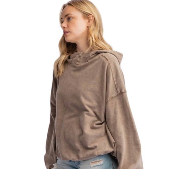 0960:  EASEL NWT HOODIE MOCHA (R2) - Picture 2 of 2